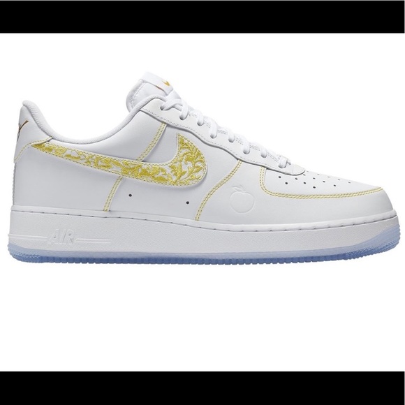 af1 white and gold